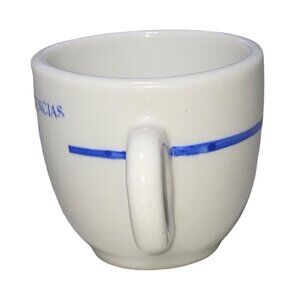 Gran Hotel Diligencias Porcelain Espresso Cup White & Blue
